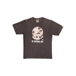 A Bathing Ape T-Shirt Mens Medium Grey Good 00s Camo Logo Graphic Tee